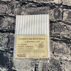 Cross Stitch Fabric Raymar Waste Canvas 14 Count 6 Pieces 6" x 6"